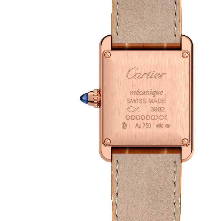 Brown Leather Cartier Tank Men