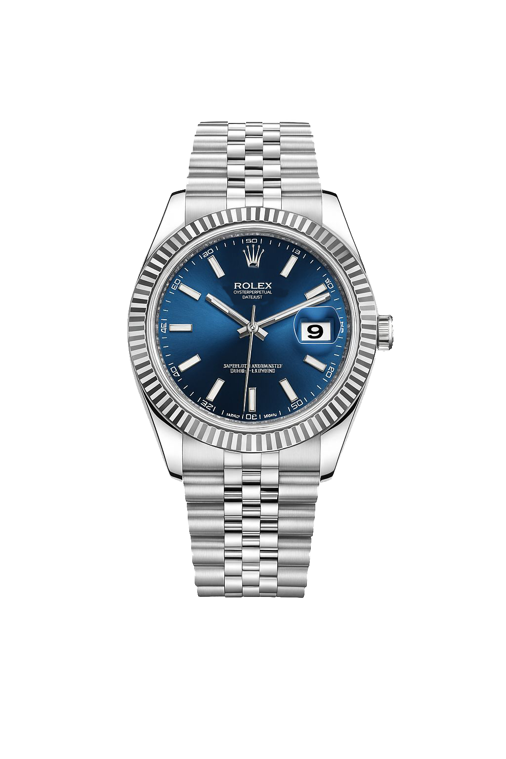 Rolex Blue Oyster datejust Glass Back Men