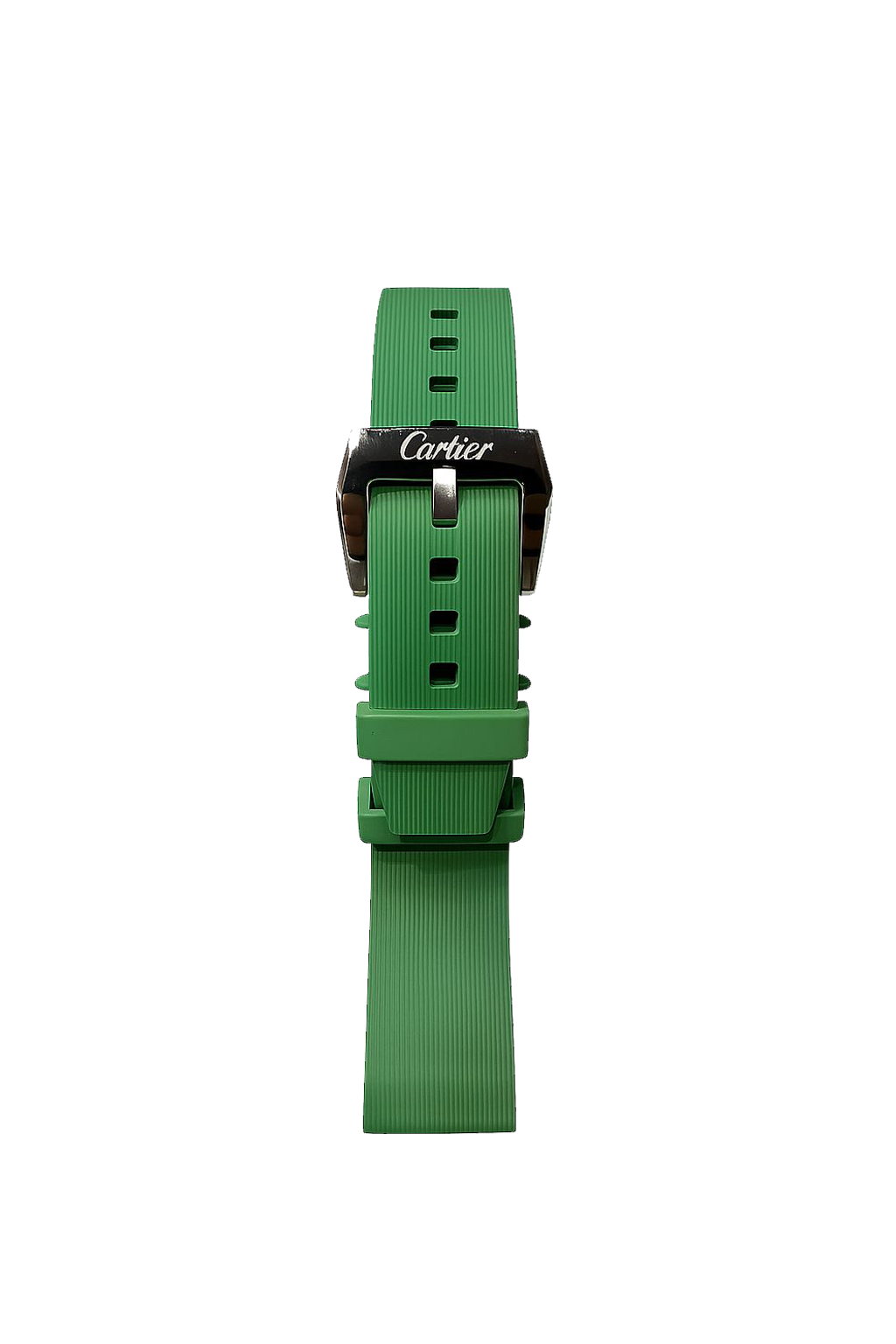 CARTIER Santos Green Rubber Band Men