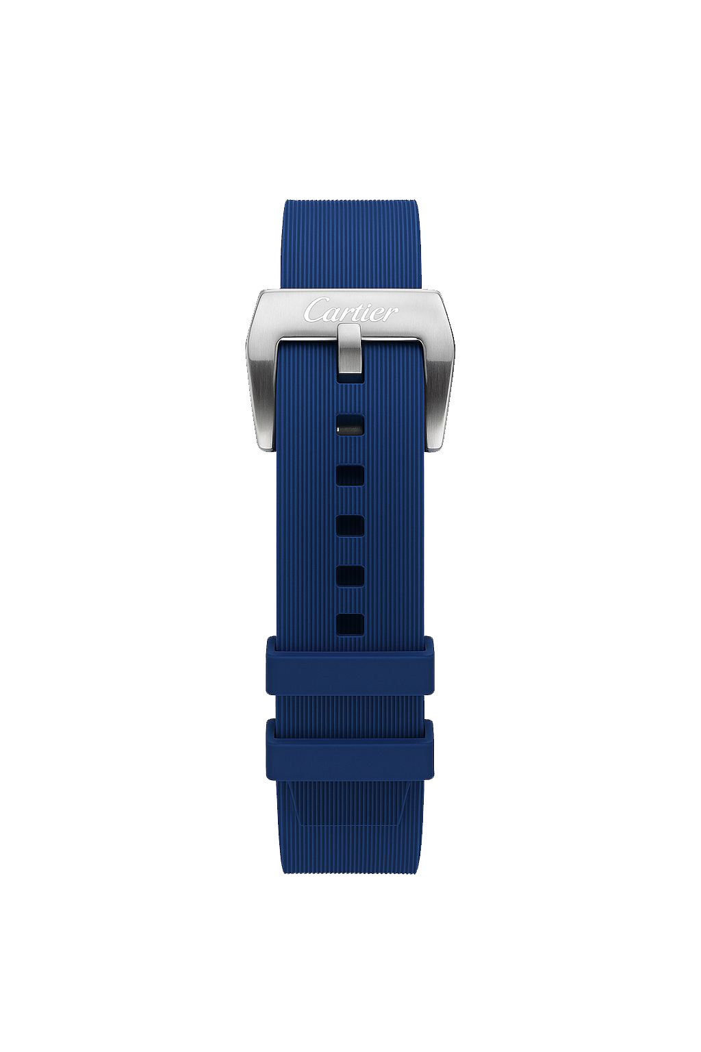 CARTIER Santos Blue Rubber Band Men