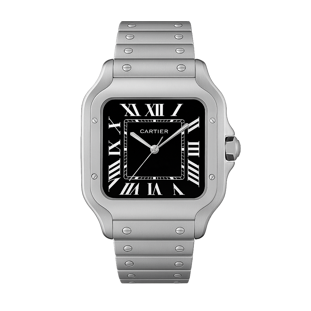 Cartier Santos Black Dial Men
