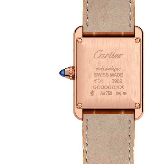 Brown Leather Cartier Tank Men