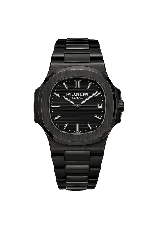Patek Philippe Geneve Nautilus All Black Dial Men