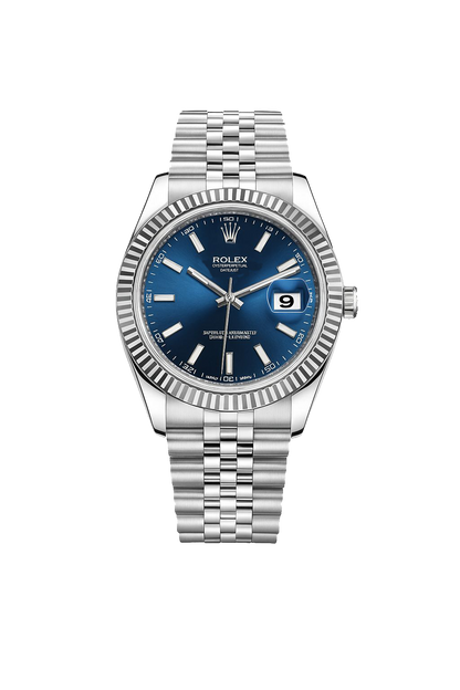 Rolex Blue Oyster datejust Glass Back Men