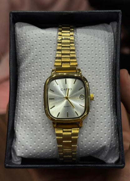 Casio Gold White Quartz For Women