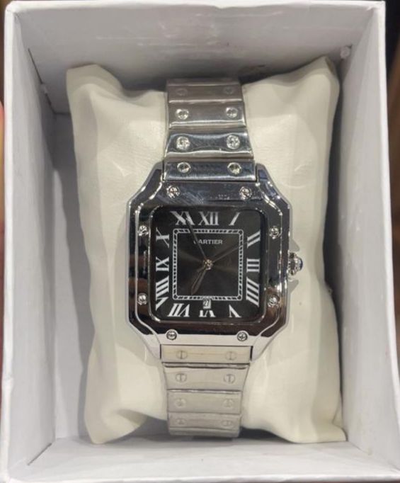 Cartier Santos Black Dial Men