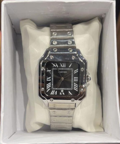 Cartier Santos Black Dial Men