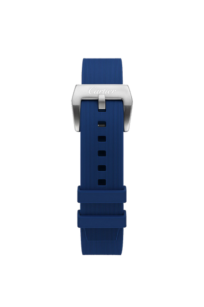 CARTIER Santos Blue Rubber Band Men