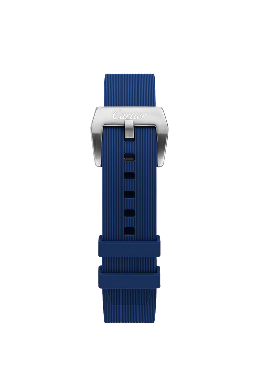 CARTIER Santos Blue Rubber Band Men