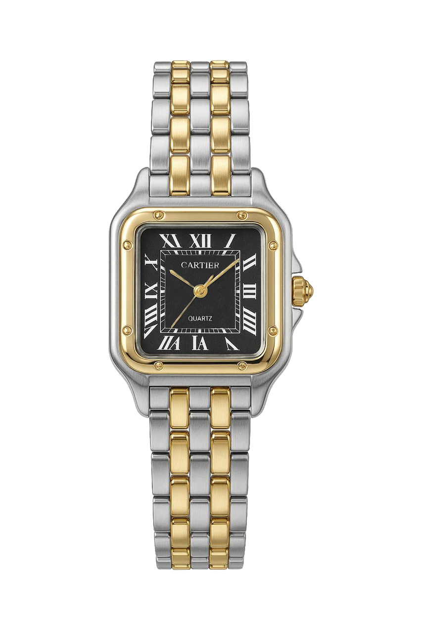 Cartier Quartz Black/Gold Women