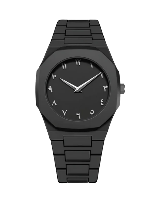 Carbon Arabic Silver Dial