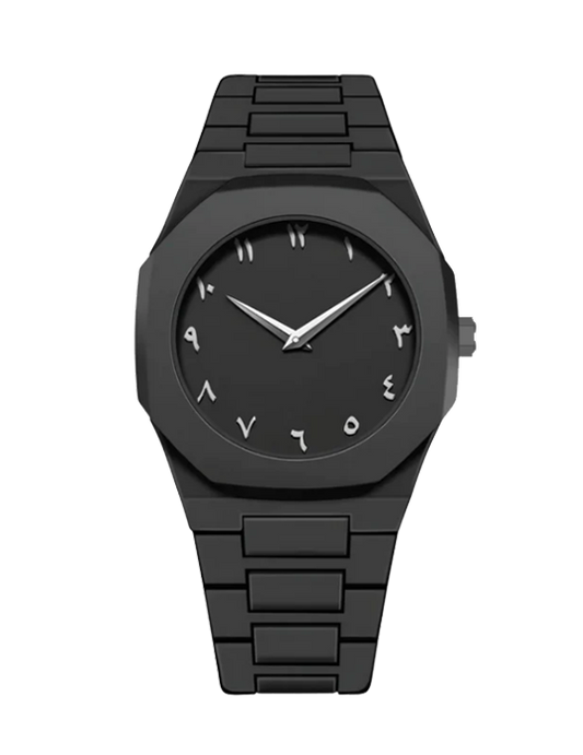 Carbon Arabic Silver Dial