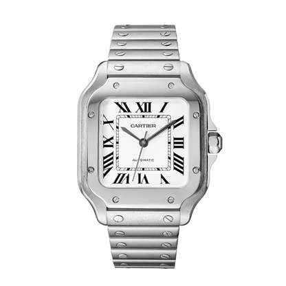 Cartier Santos Silver/White Dial Men