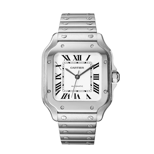 Cartier Santos Silver/White Dial Men
