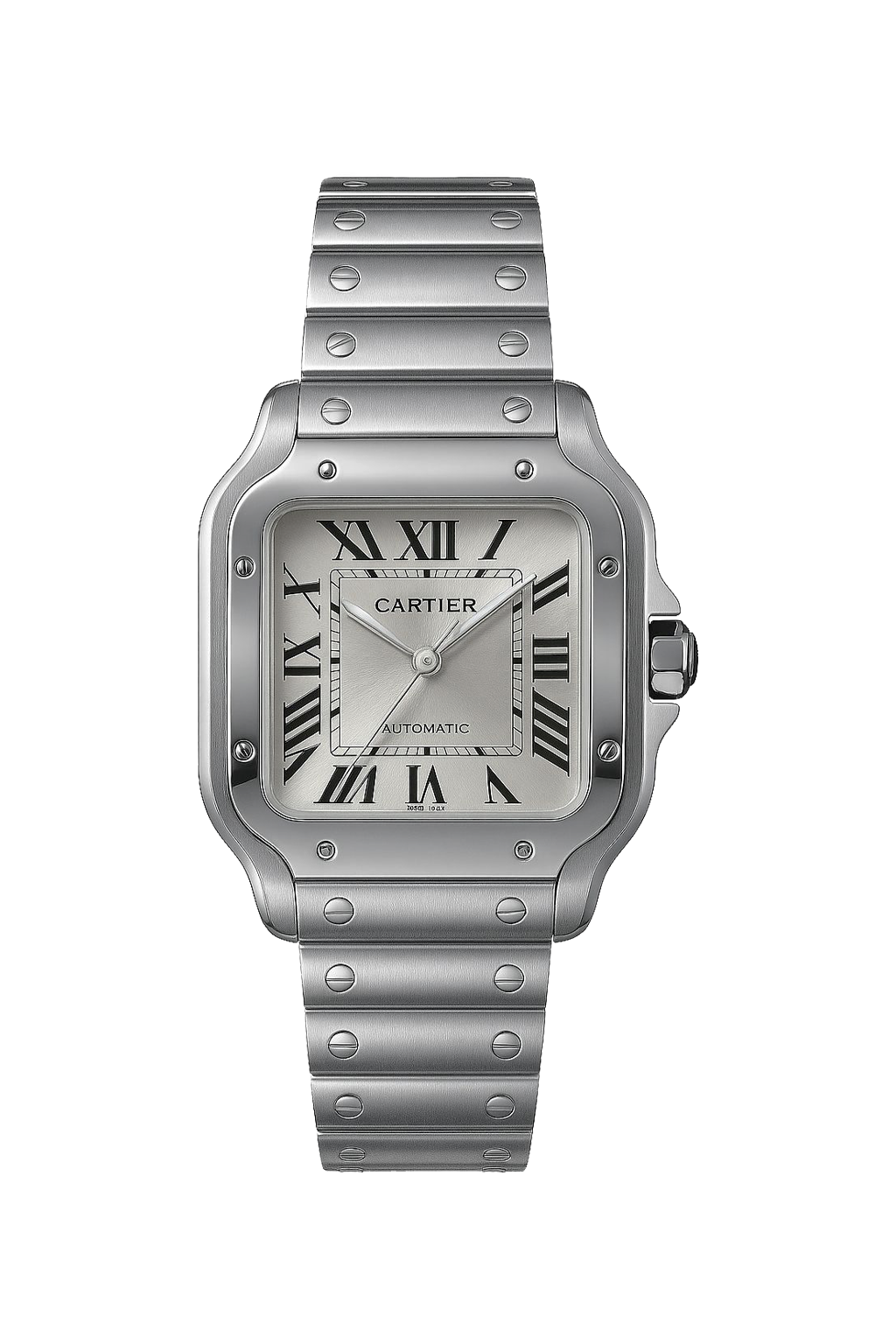Cartier Santos Silver Dial Men