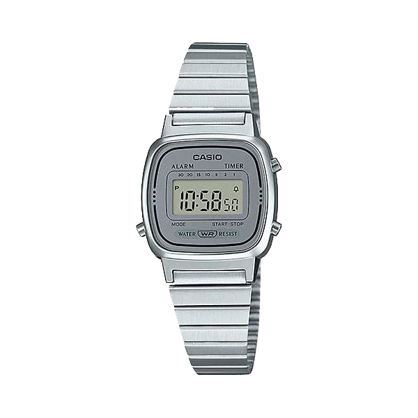 Casio Digital All Silver For Women