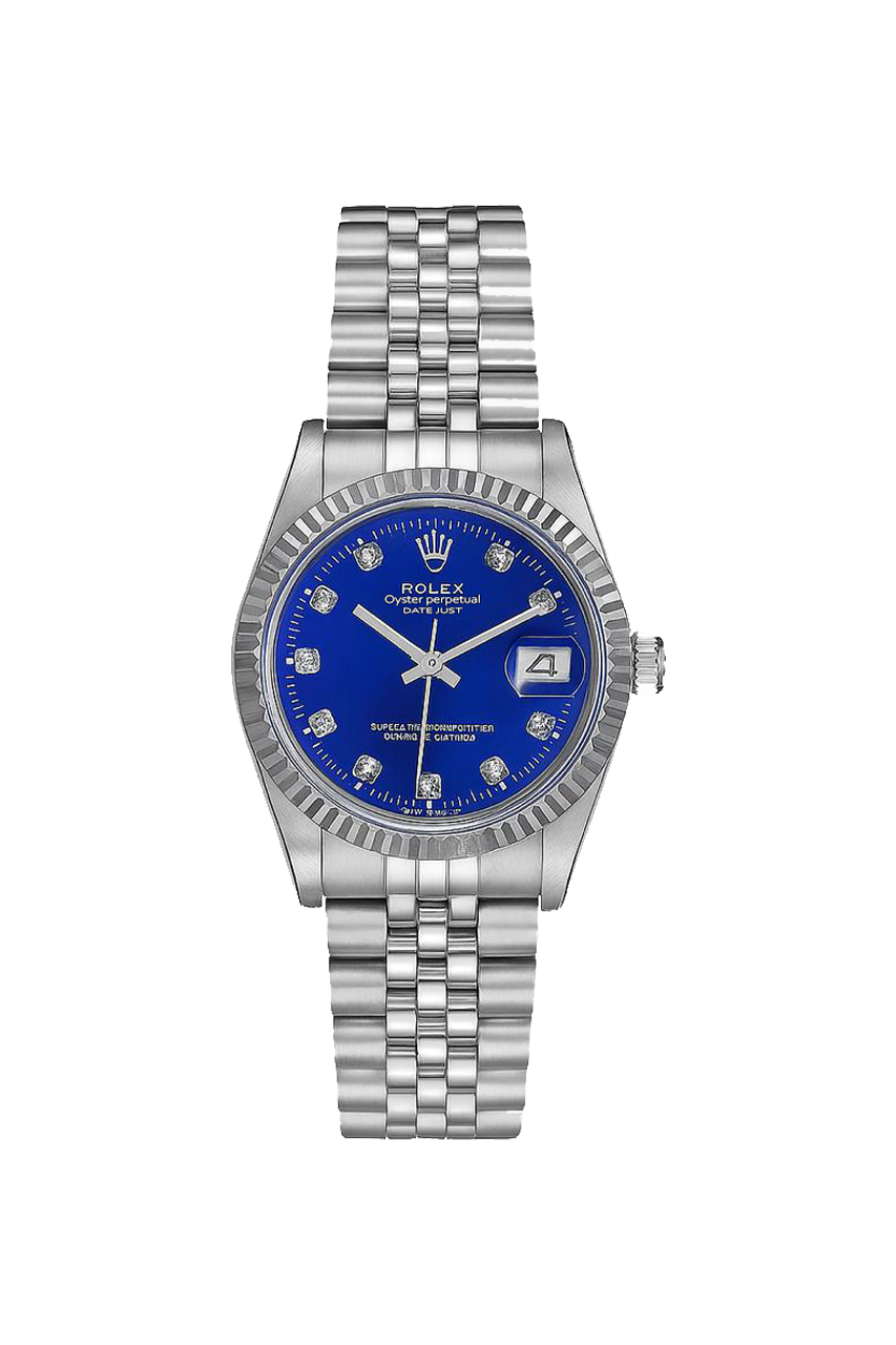 Rolex Oyster Perpetual Datejust Silver Blue Women