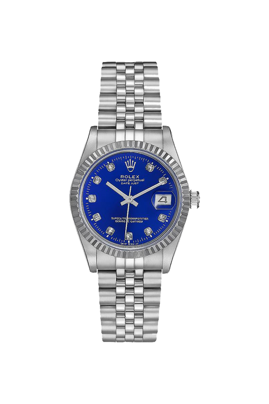 Rolex Oyster Perpetual Datejust Silver Blue Women
