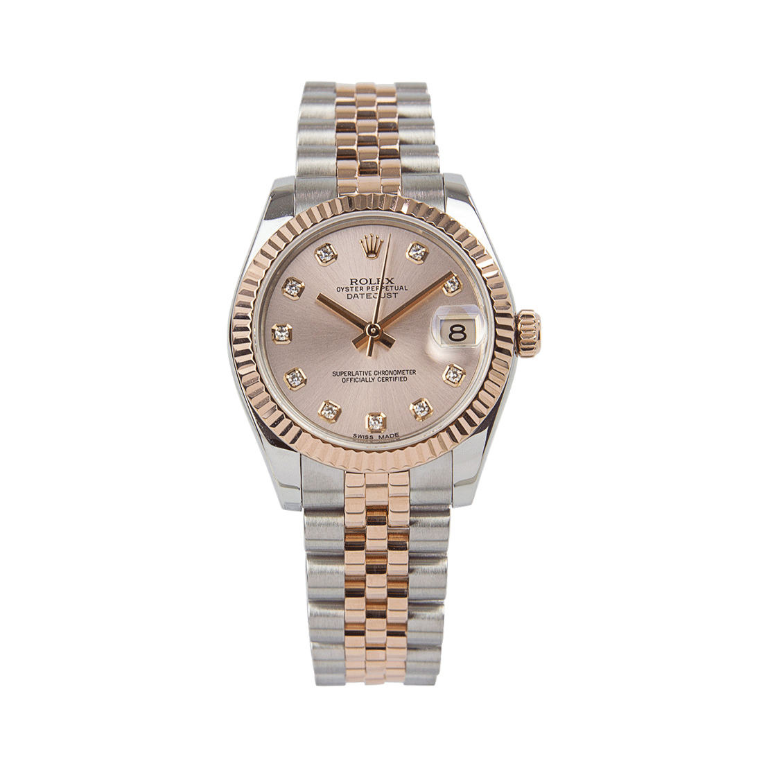 Rolex Oyster Perpetual Datejust Rose Gold Women